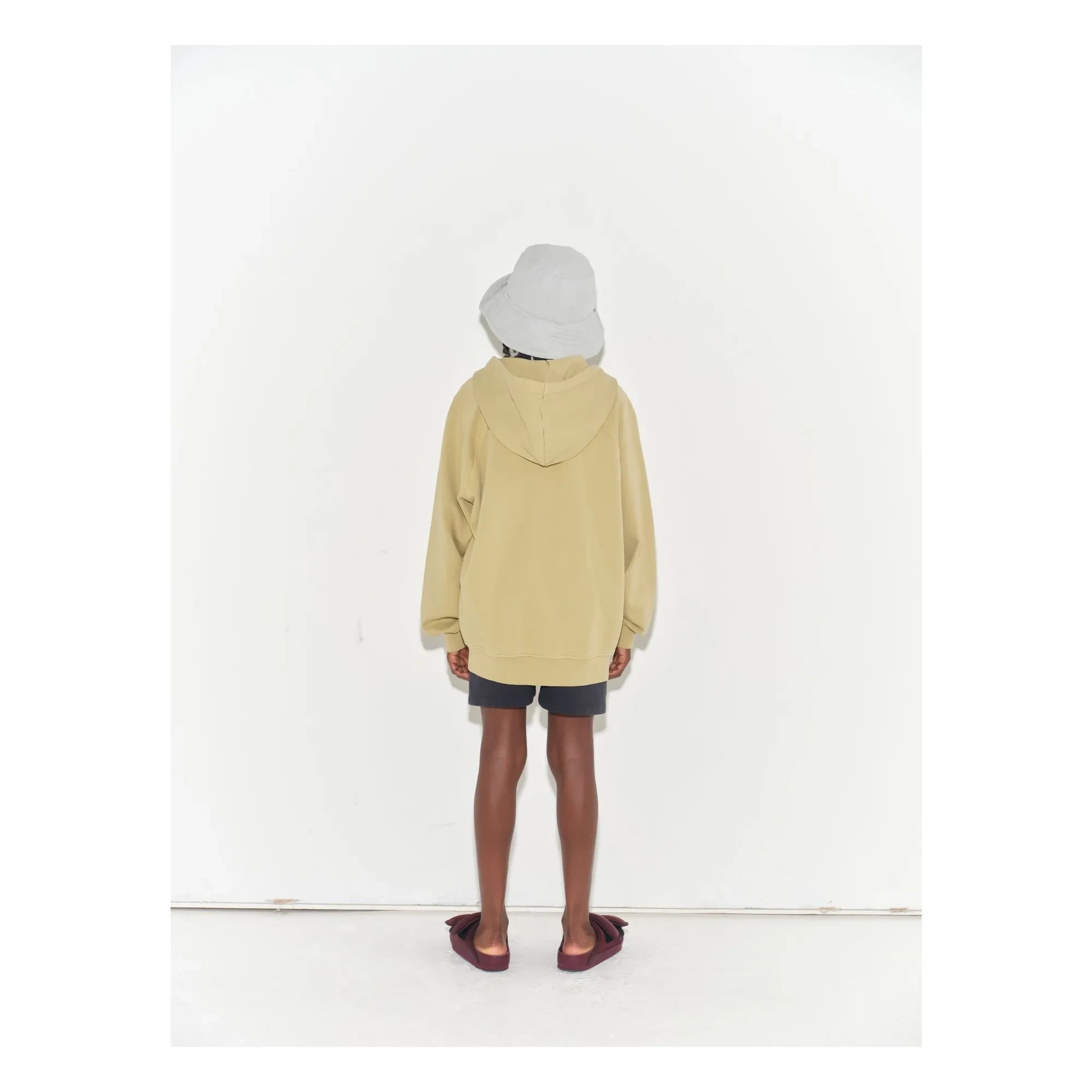 Main Story - Sudadera oversize con cremallera de algodón orgánico | Verde pistacho