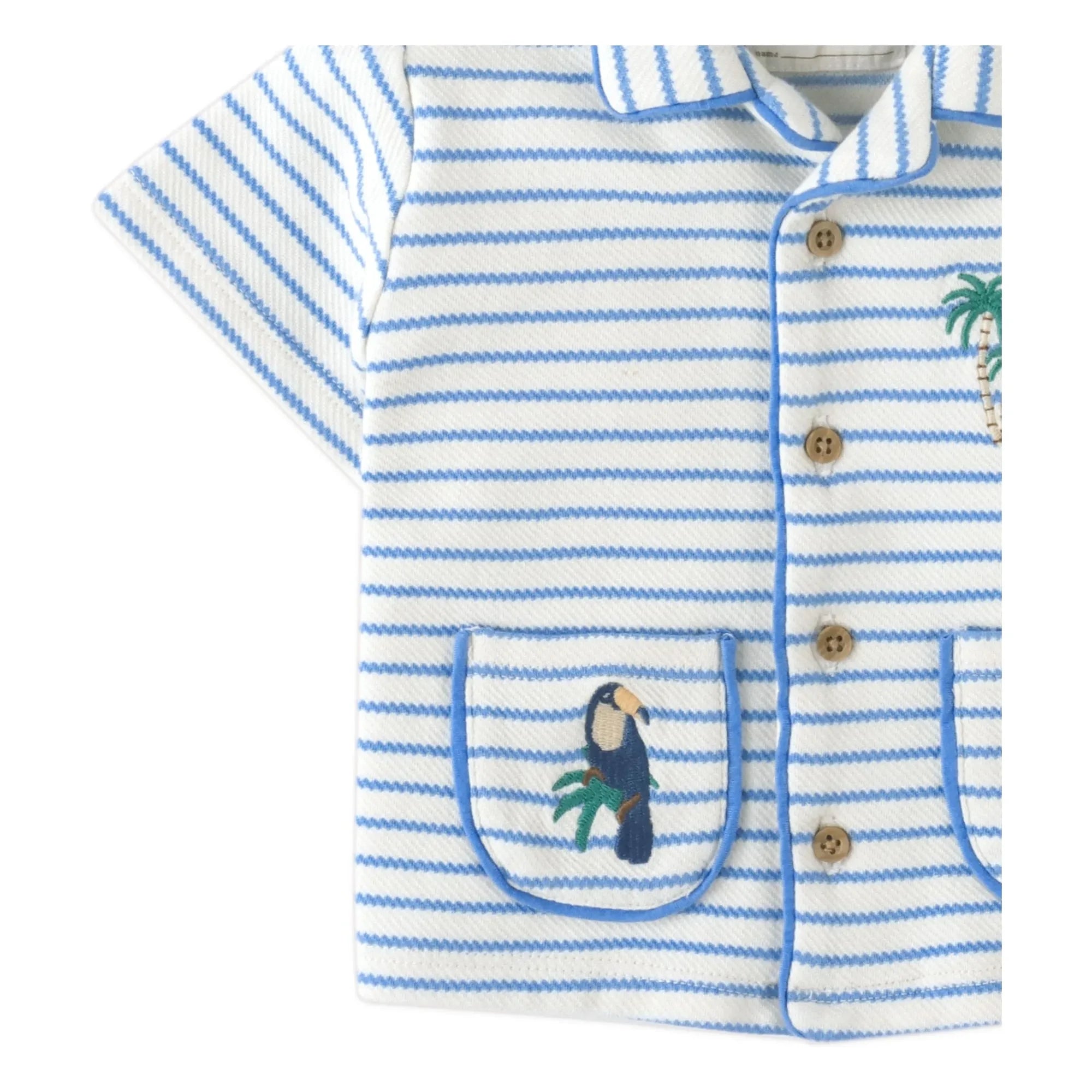 Gingersnaps - Camisa texturizada a rayas | Blanco
