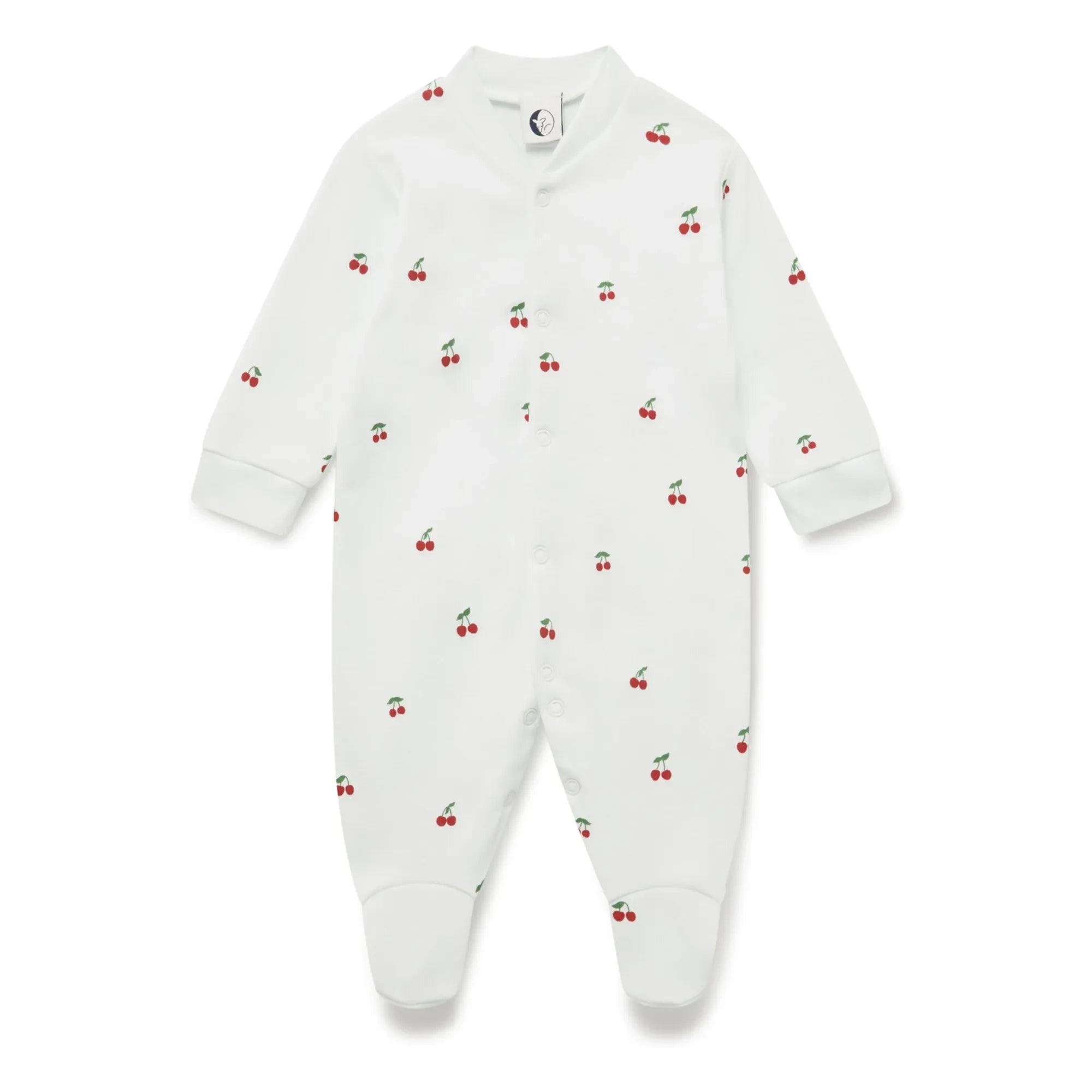 Sleepy Doe - Pijama con pies Cherry de algodón orgánico | Blanco