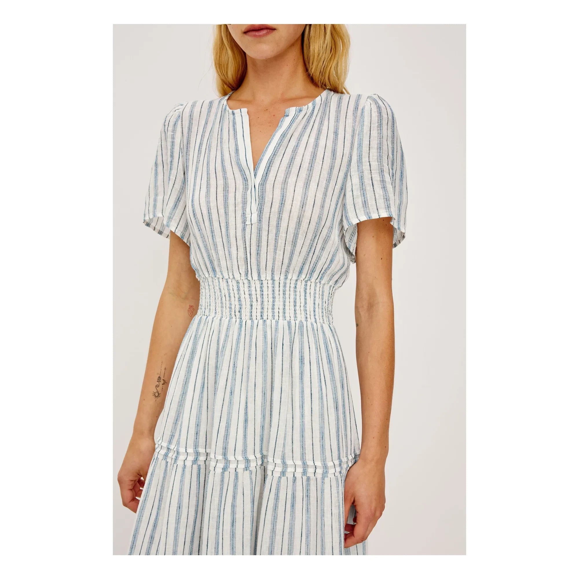 Rails - Vestido a rayas Cannes | Azul claro
