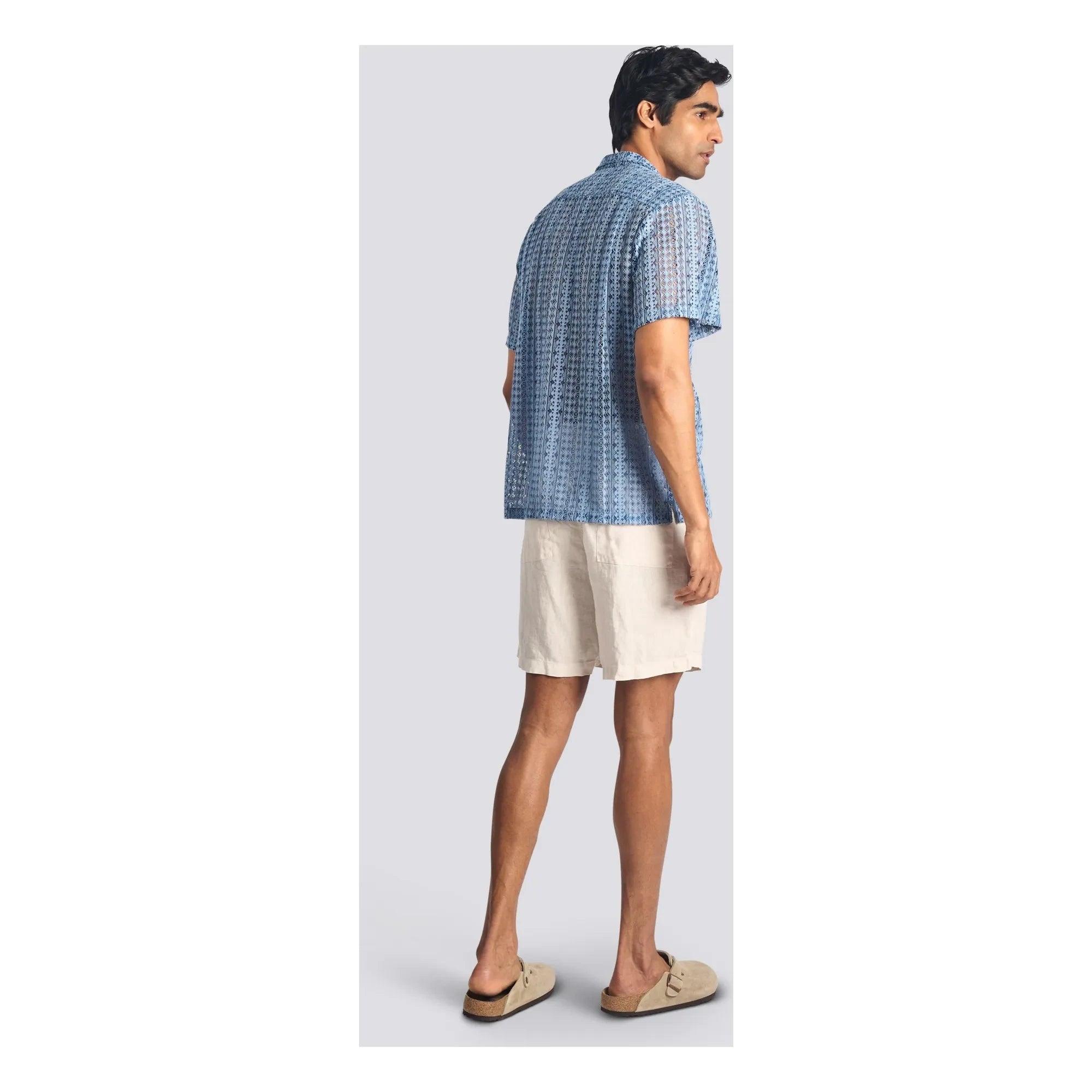 Bather - Camisa de encaje Tide Gonzo | Azul claro