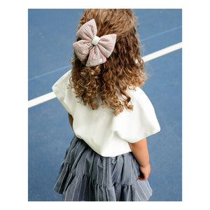 Donsje - Top Ivelle Claudine con cuello | Blanco