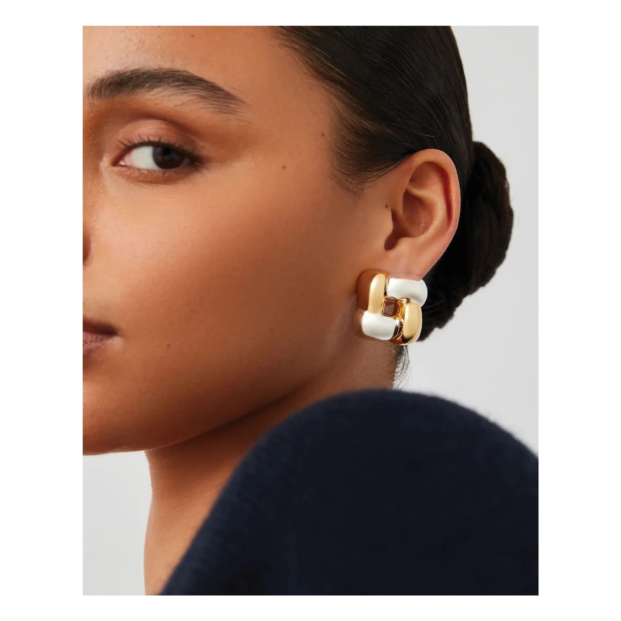 Jenny Bird - Pendientes cuadrados trenzados | Oro/Plata