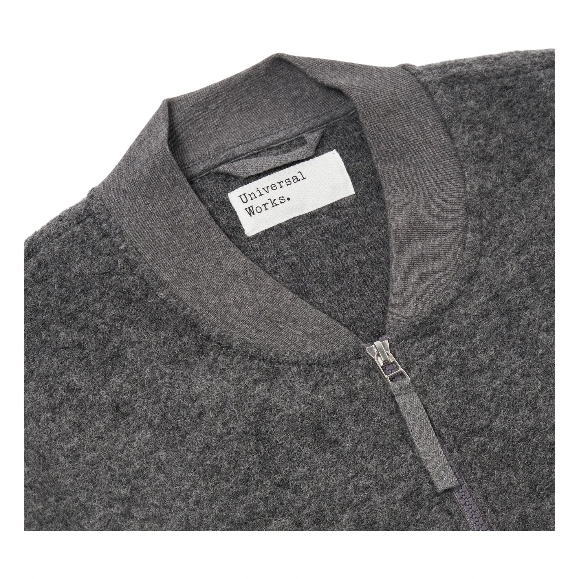 Universal Works - Chaqueta bomber de lana con cremallera | Gris
