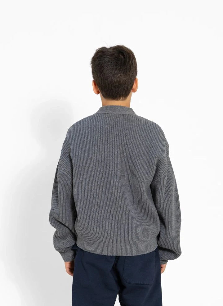 Smallable Kid - Cárdigan de Algodón Orgánico Harcourt | Gris Melange