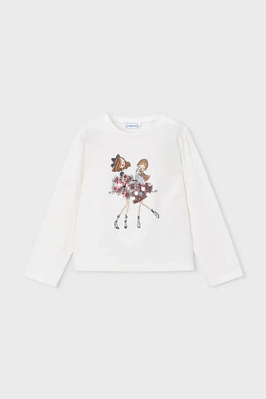 Blusa de manga larga de algodón para niños Mayoral