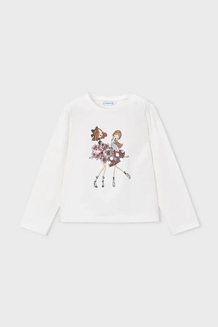 Blusa de manga larga de algodón para niños Mayoral