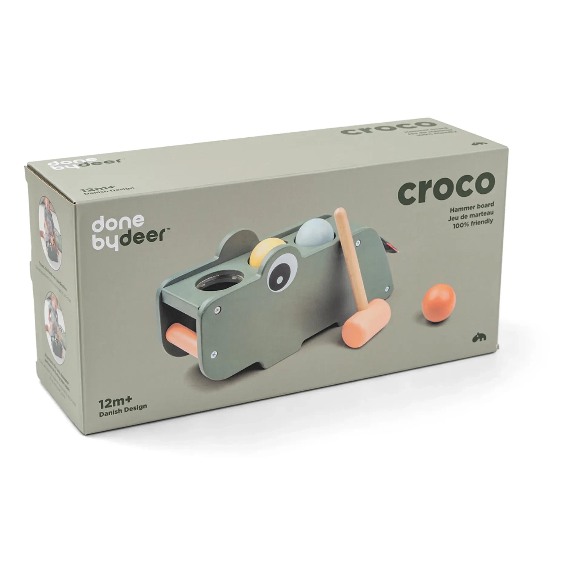 Done by deer - Juguete con martillo Croco | Verde