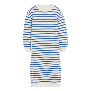 Bellerose - Vestido Sudadera Fadola Marinière | Blanco jaspeado