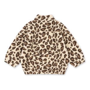 Konges Sløjd - Chaqueta Sherpa Jody Leopard de Fibra Reciclada | Beige