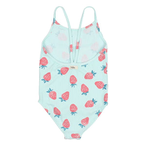 Búho - Bañador acanalado con estampado de fresas | Aqua