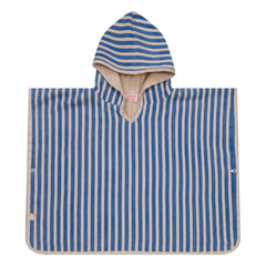 Jera Mini - Poncho de Baño de Toalla de Rayas | Rosa Claro