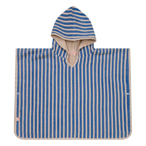 Jera Mini - Poncho de Baño de Toalla de Rayas | Rosa Claro