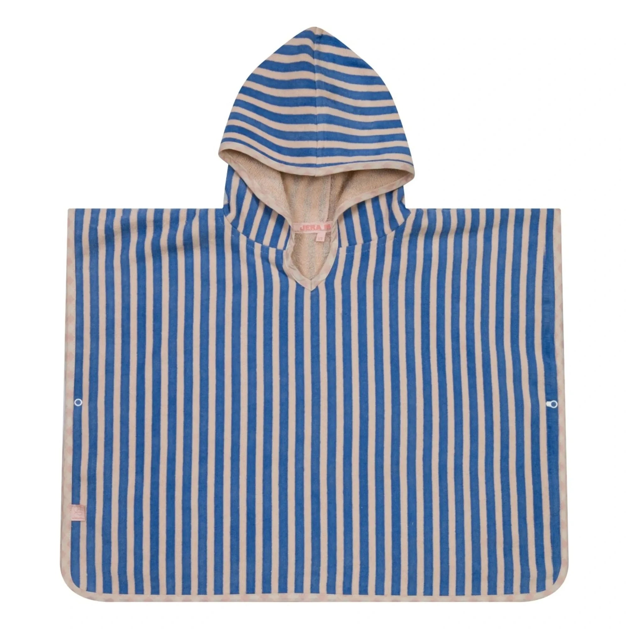 Jera Mini - Poncho de Baño de Toalla de Rayas | Rosa Claro