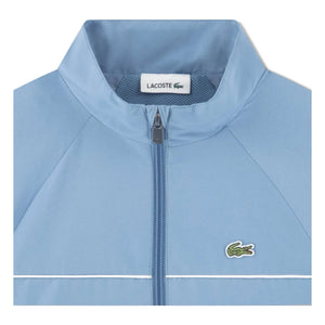 Lacoste - Conjunto de chaqueta y pantalón de chándal de fibra reciclada con monograma | Azul claro