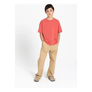 Smallable Kid - Camiseta de algodón orgánico Nils | Rojo oscuro