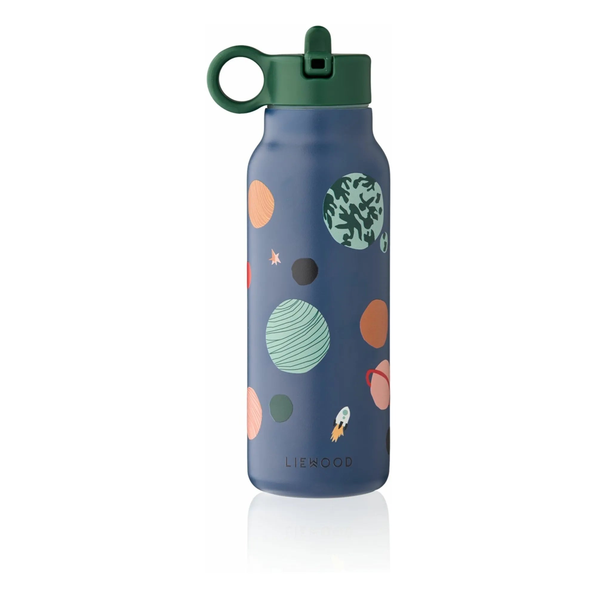 Liewood - Botella de agua de acero inoxidable Falk - 350 ml | Universe/Azul marino clásico