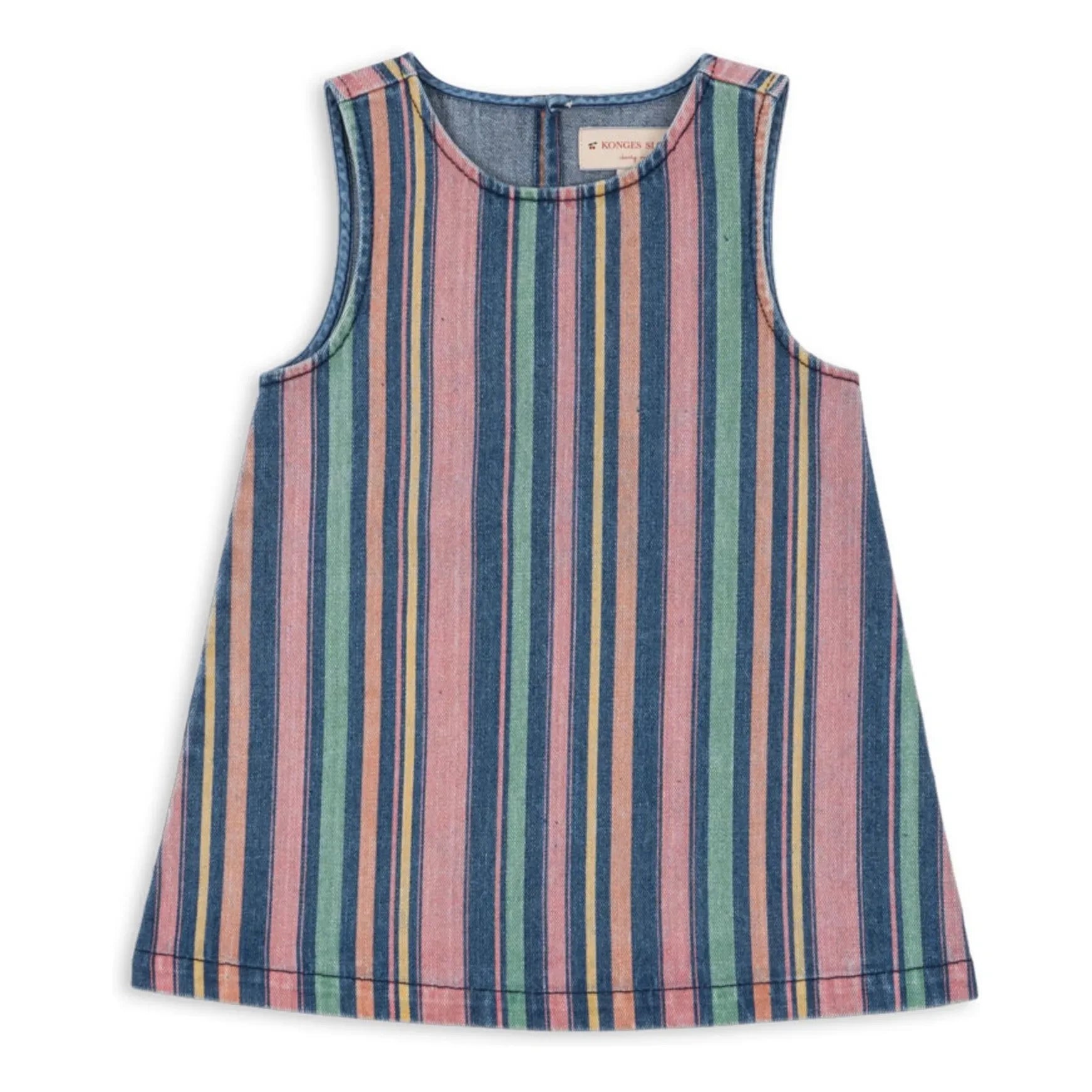 Konges Sløjd - Vestido Magot de Algodón Orgánico a Rayas | Azul