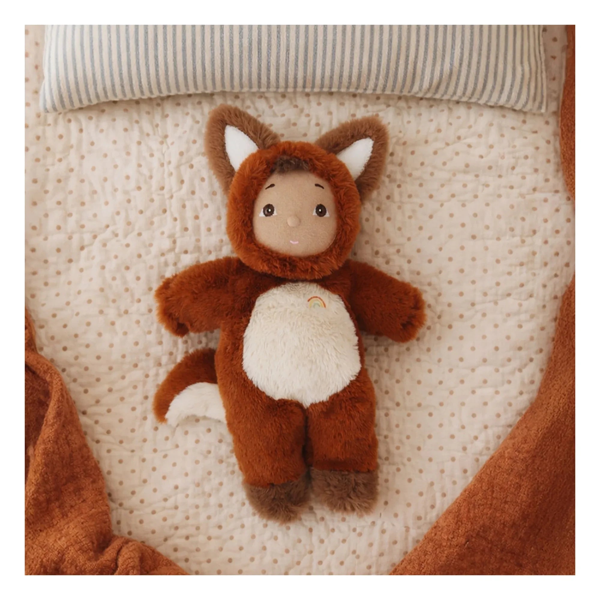 Olli Ella - Cozy Day Dinkum Zorro muñeca | Marrón rojizo