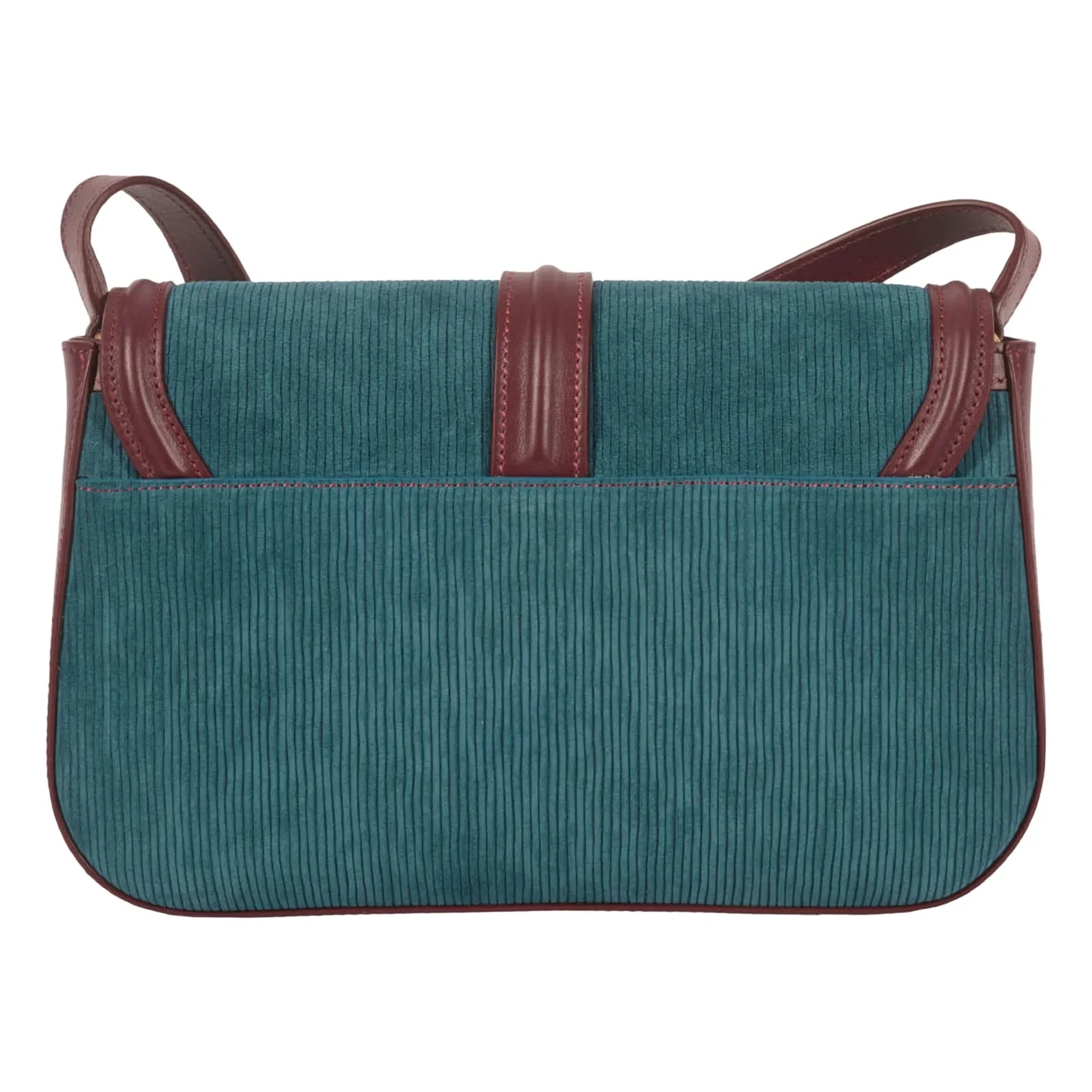Maria de la Orden - Bolso de terciopelo y piel Noah | Azul Petróleo
