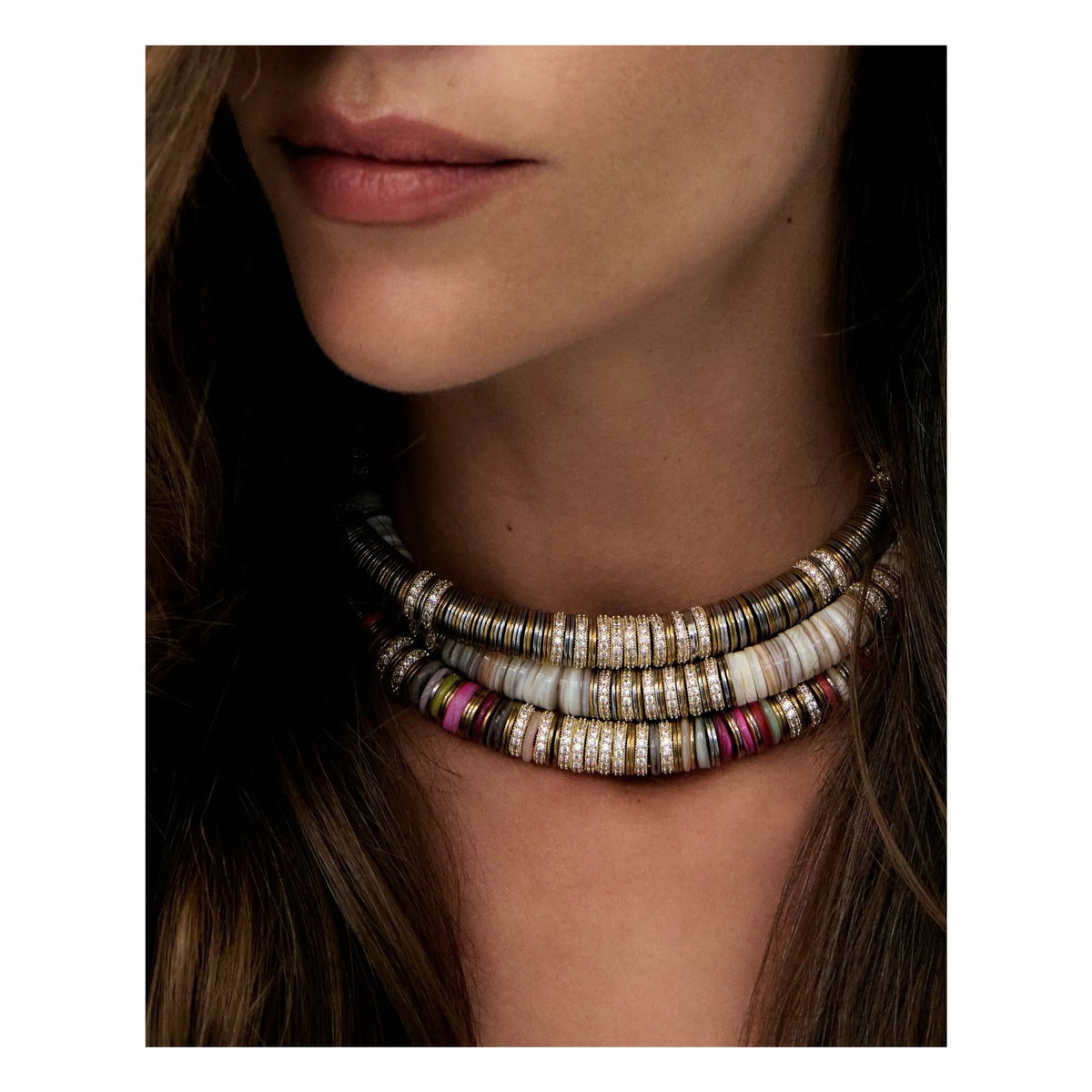 Sigal - Collar Rondelle esculpido | Oro