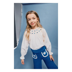 Bebe Organic - Cosette Yün Triko Pantolon | Mavi