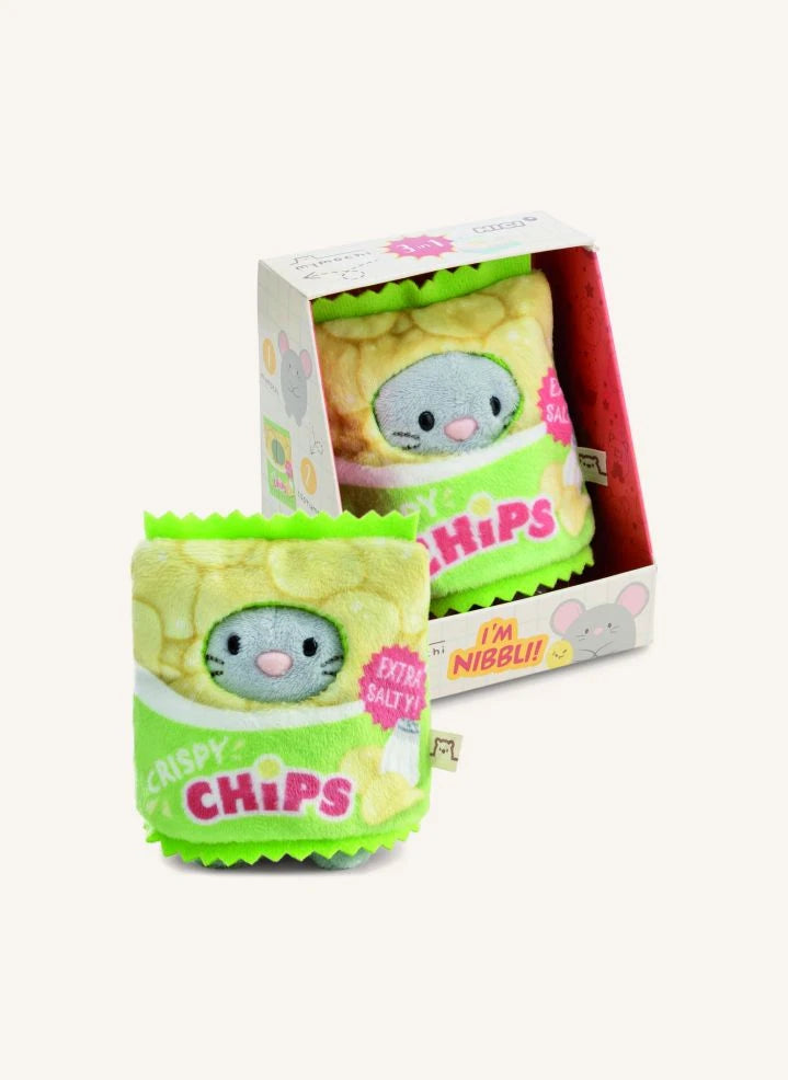 Nici - Juguete de Peluche Nibbli con Disfraz de Patatas Fritas | Gris