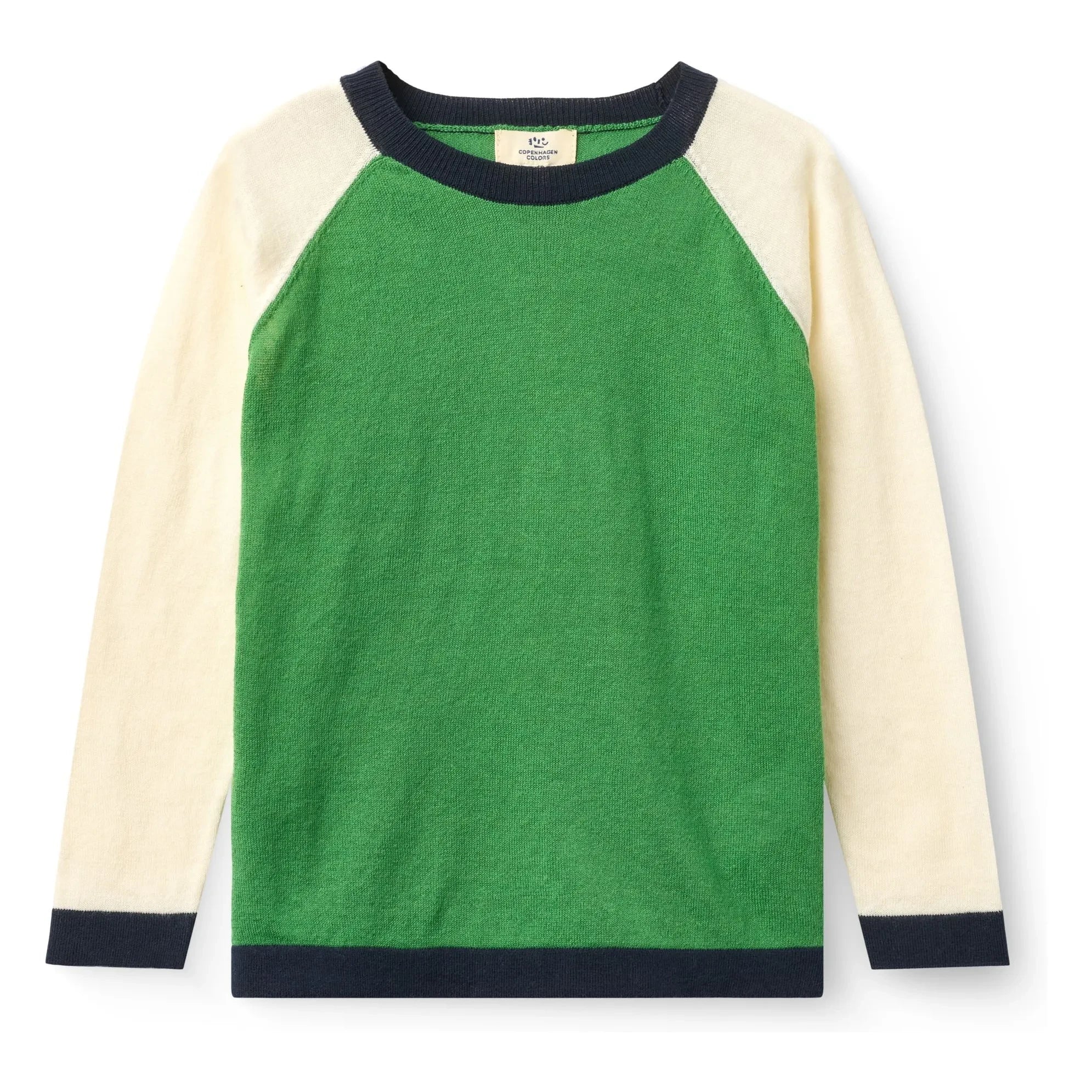 Copenhagen Colors - Camiseta de bloques de color de punto de algodón orgánico | Verde