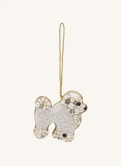 Anna + Nina - Adorno de Navidad Poodle Blanco