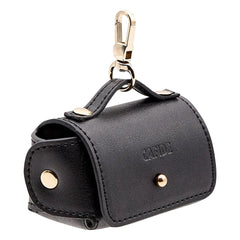 Cafide - Dispensador de bolsas de cuero vegano | Negro