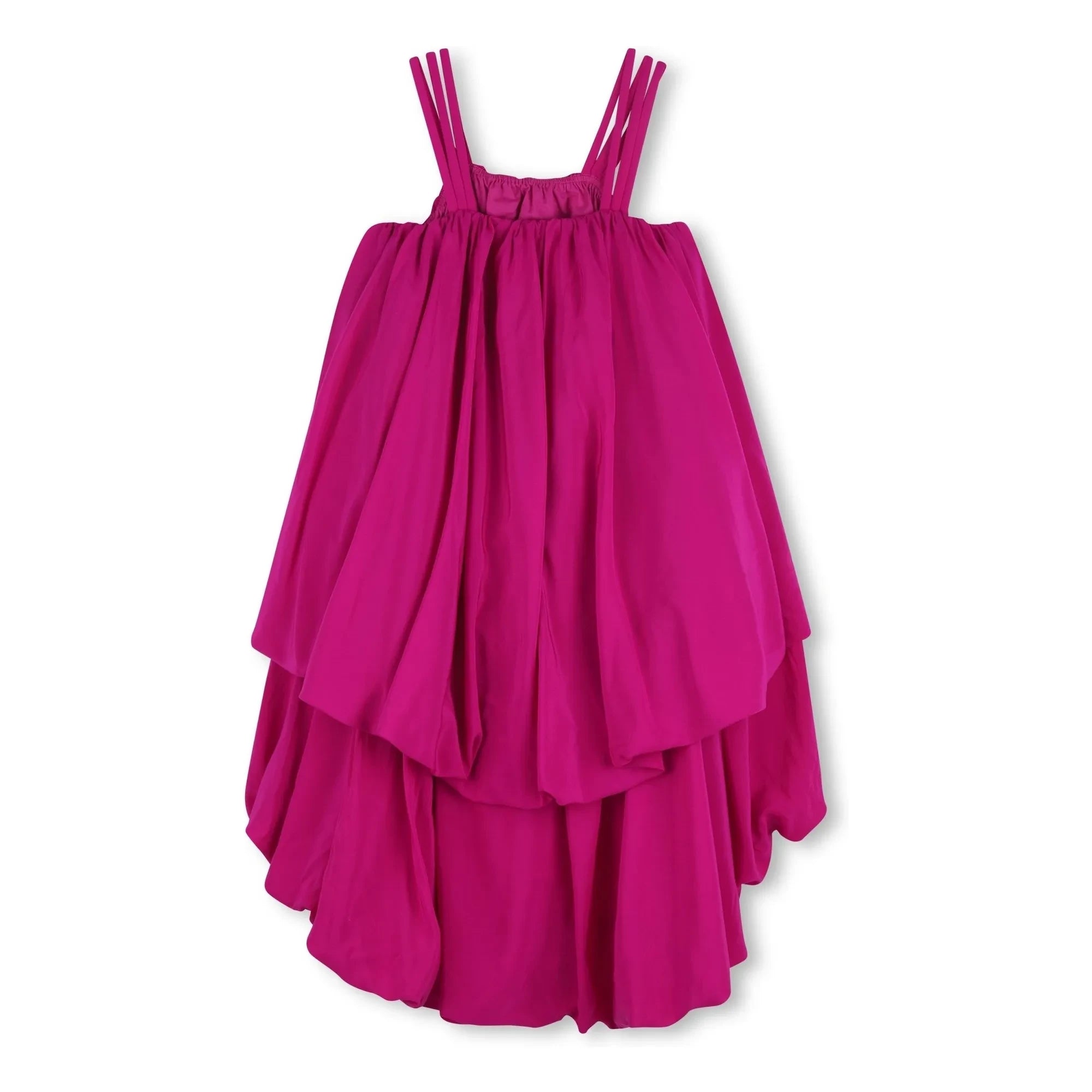 Chloé - Vestido de crepé satinado con volumen | Fucsia