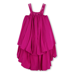 Chloé - Vestido de crepé satinado con volumen | Fucsia