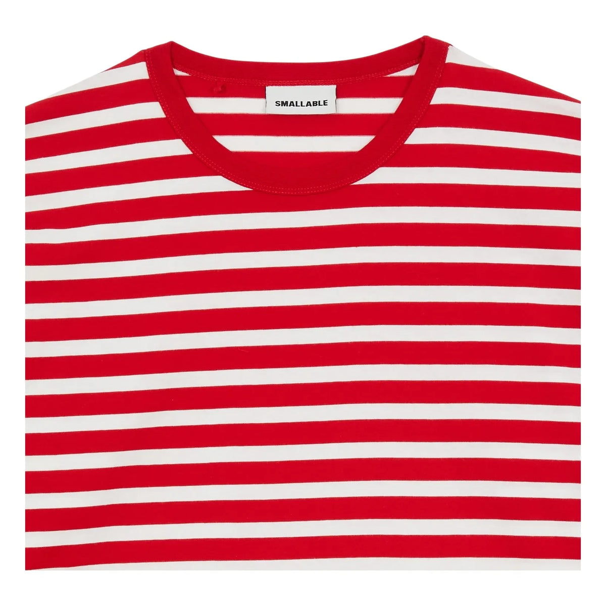 Smallable Man - Camiseta de algodón orgánico a rayas Silas | Rojo oscuro