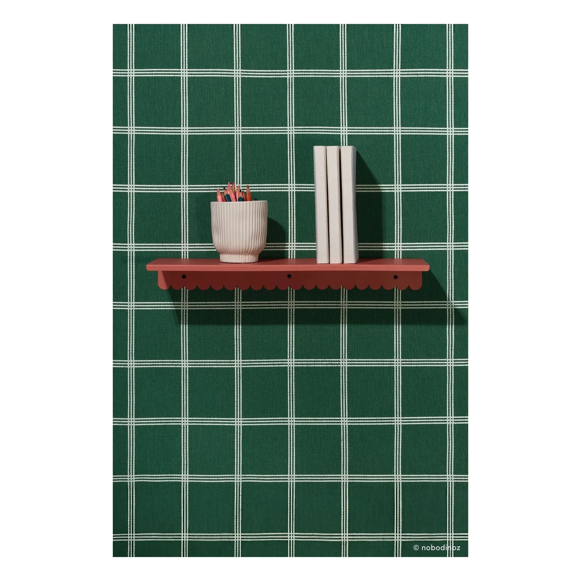 Nobodinoz - Estante de pared Vibes 50x16 cm | Terracota