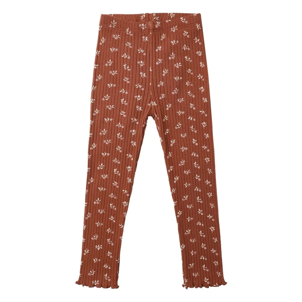 Rylee + Cru - Leggings acanalados con estampado floral | Teja