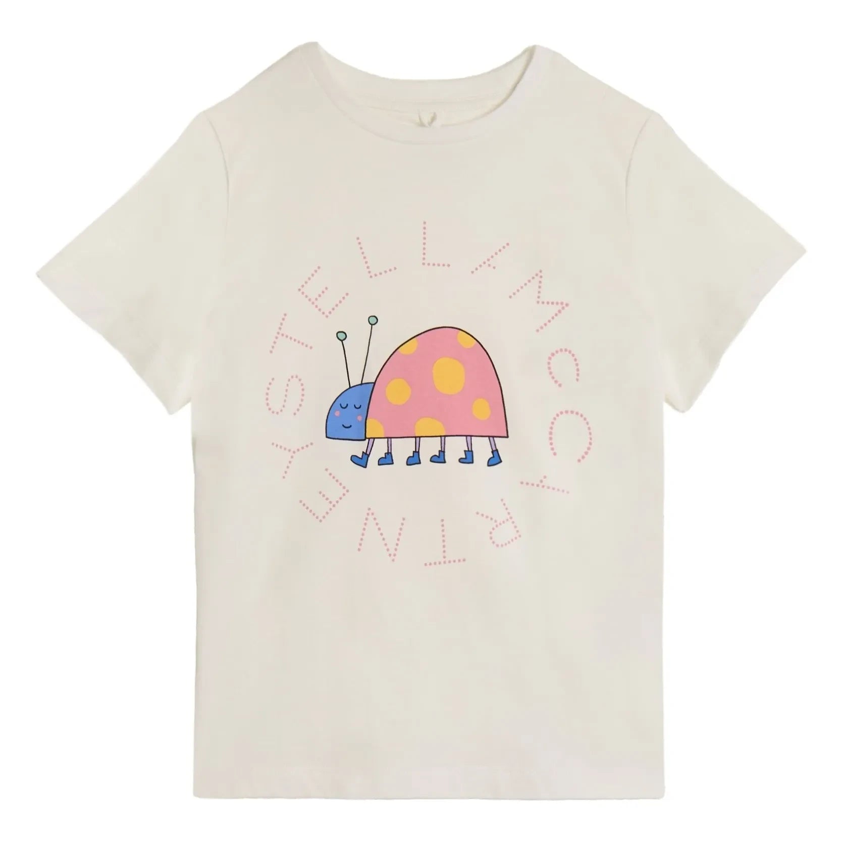 Stella McCartney Kids - Camiseta de algodón orgánico Stella Coccinelle | Marfil