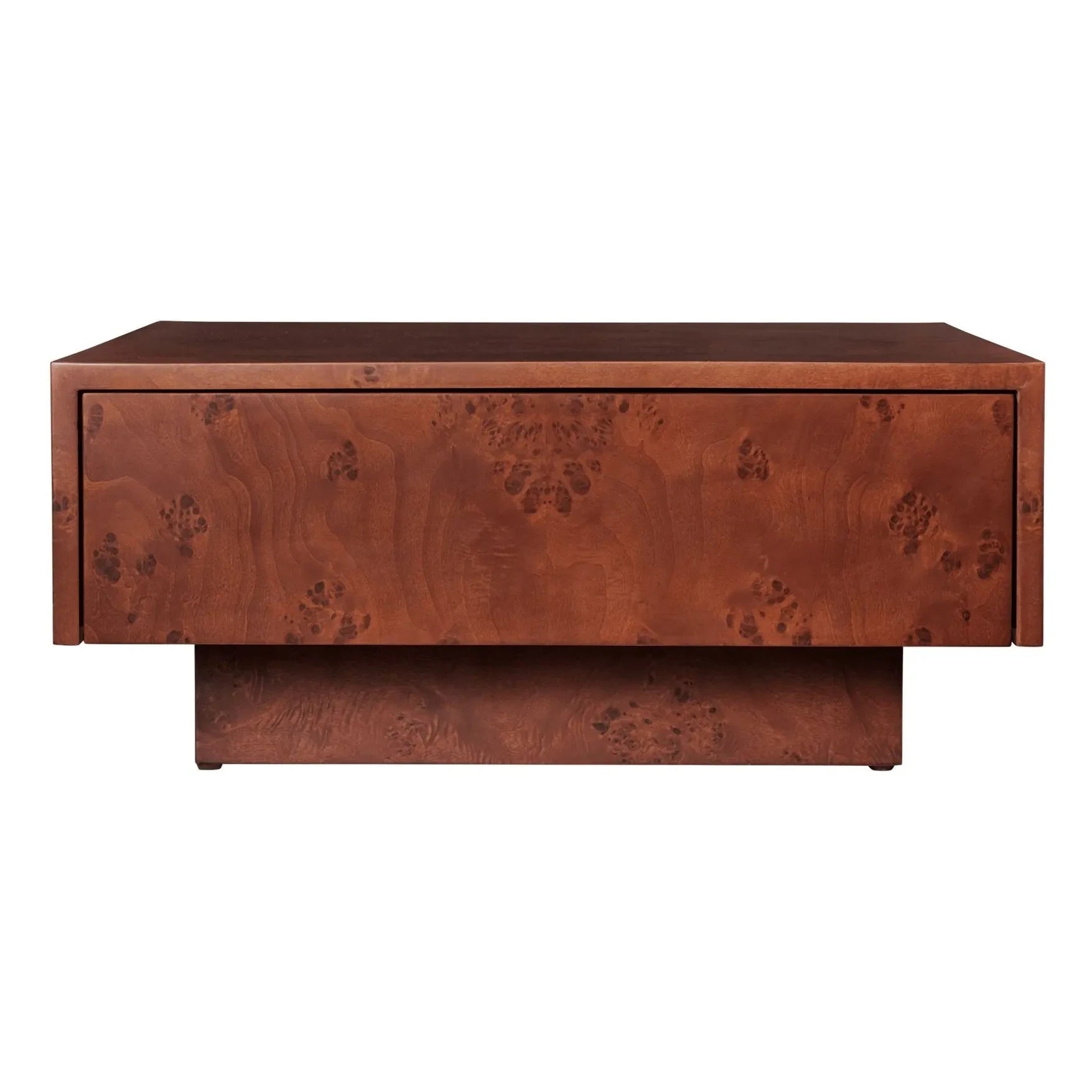 Ferm Living - Mesa auxiliar con cajón de madera FSC Blur Storage | Madera oscura