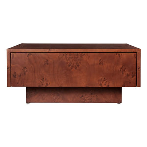 Ferm Living - Mesa auxiliar con cajón de madera FSC Blur Storage | Madera oscura