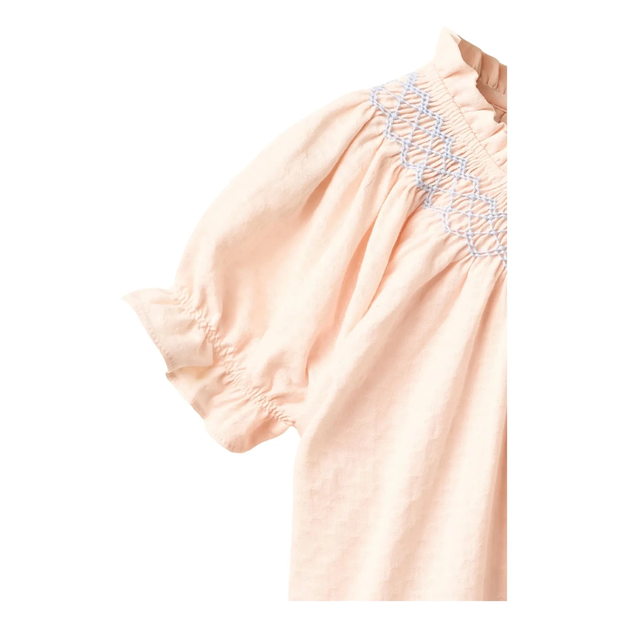 Copenhagen Colors - Blusa fruncida de algodón orgánico | Rosa Lichi