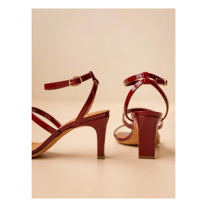 Bobbies - Sandalias de piel Casey Rugan | Rojo cereza