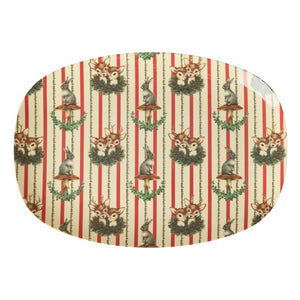 Rice - Plato rectangular de melamina Sweet Forest | Crema