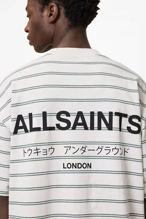 Camiseta de hombre de algodón con rayas UNDERGRND de AllSaints
