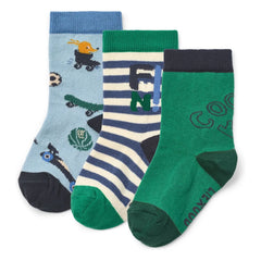 Liewood - Pack de 3 Calcetines con Estampado de Animales Silas | Azul