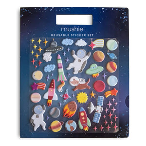 Mushie - Libro de pegatinas reposicionables Espace