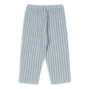 Konges Sløjd - Pantalones de algodón orgánico a rayas Elliot | Azul