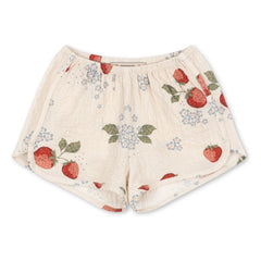 Konges Sløjd - Shorts de algodón orgánico Ava Strawberry | Beige