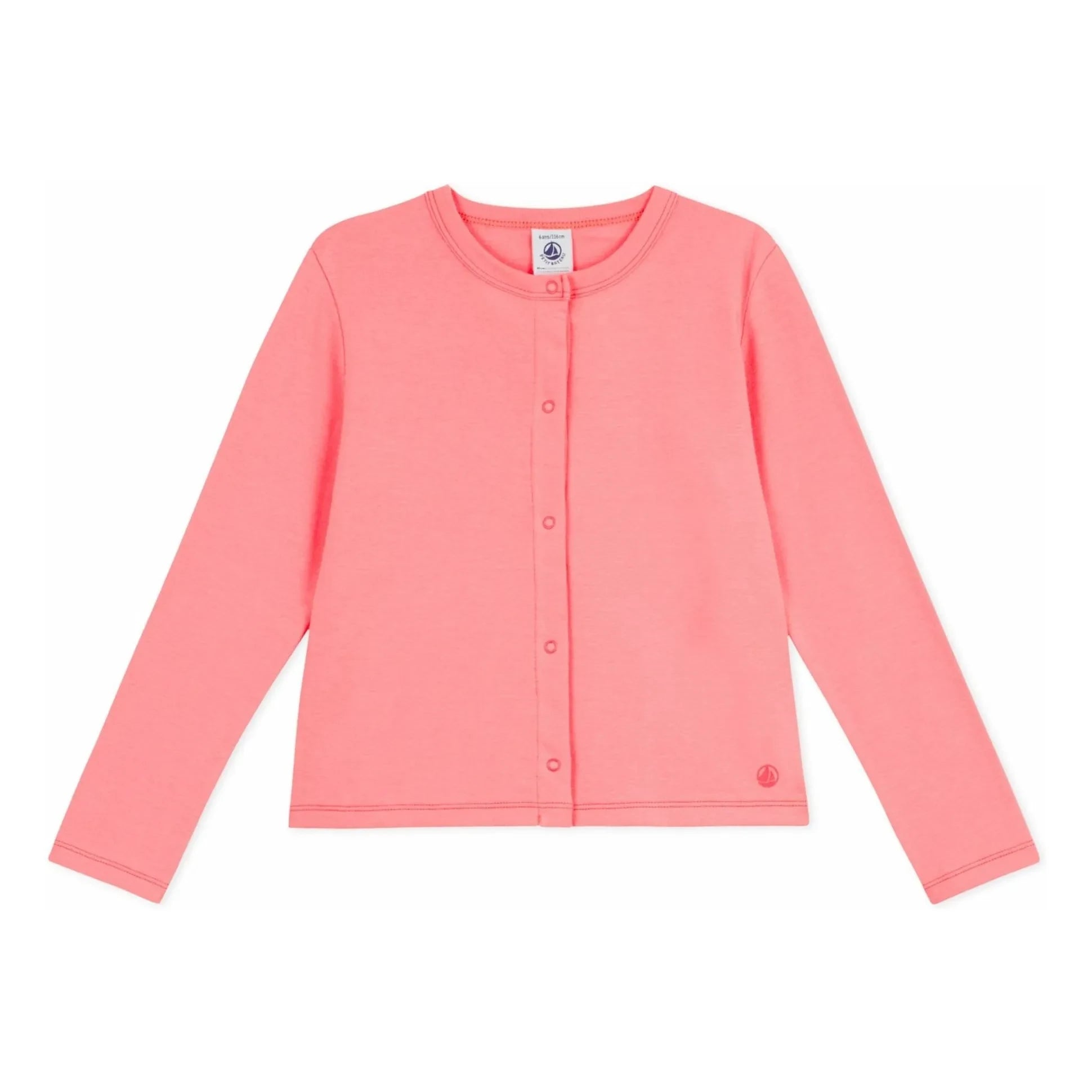Petit Bateau - Cárdigan de algodón orgánico | Coral