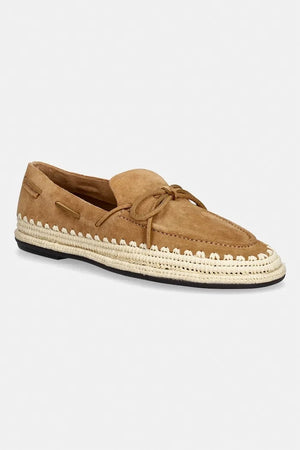 Tory Burch Esparteñas de ante para mujer The Raffia Boaty