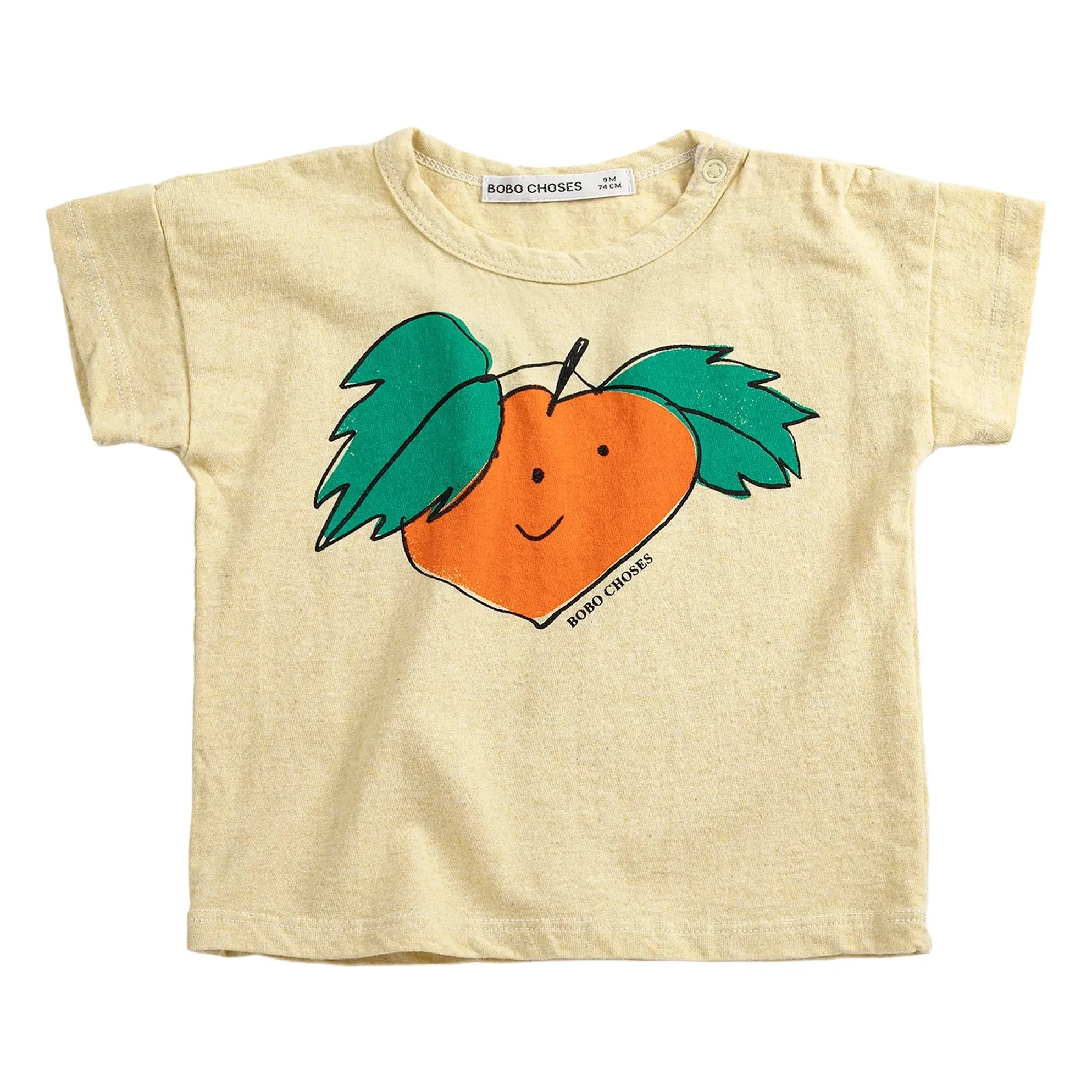 Bobo Choses - Camiseta Naranja de Algodón Orgánico para Bebé | Amarillo