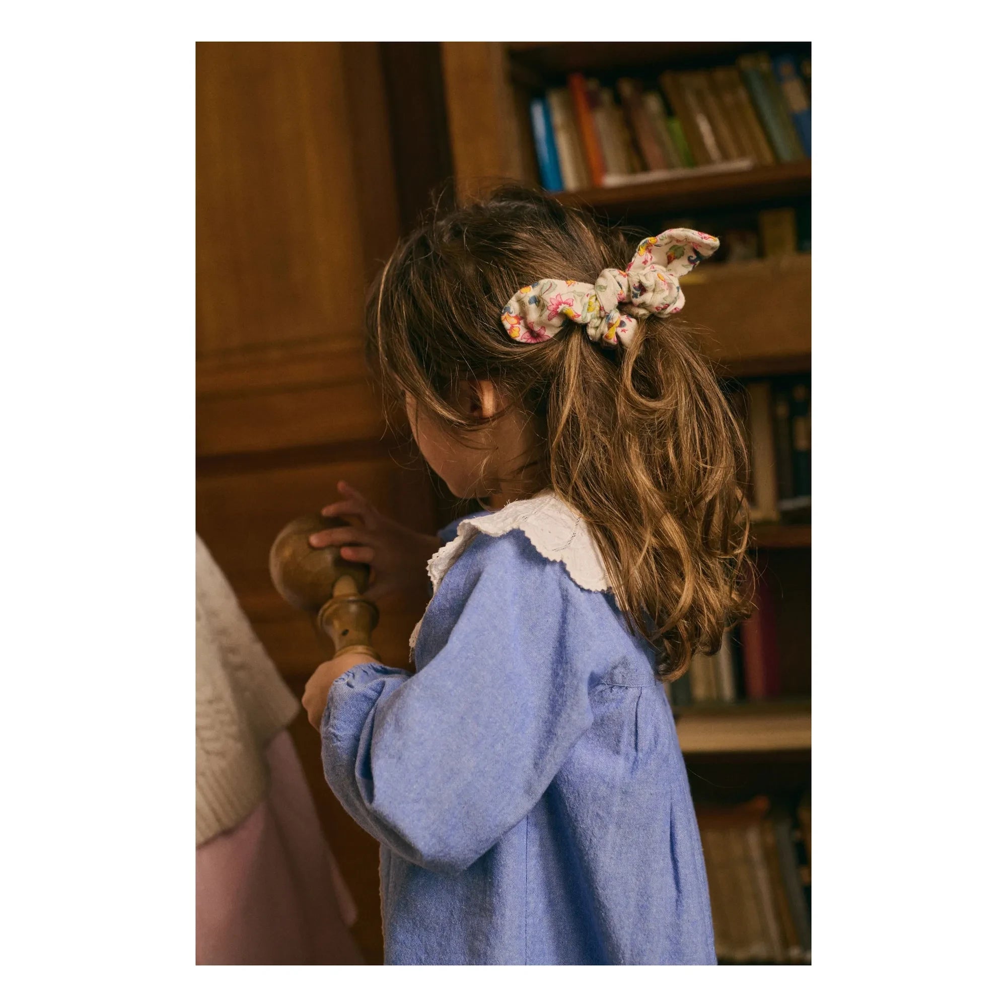 Louise Misha - Vestido de algodón orgánico Hyacinte | Azul denim